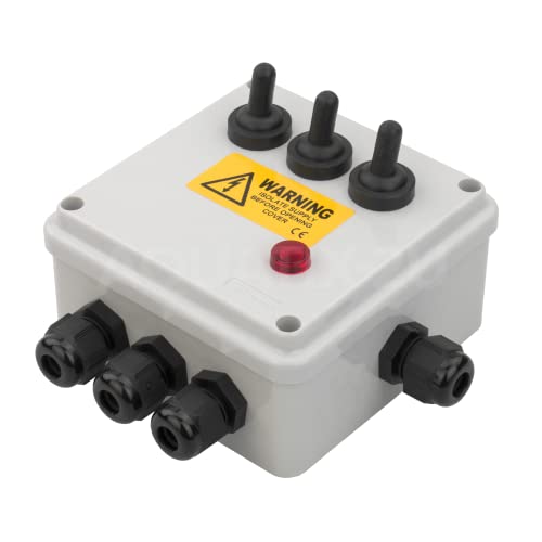 Pisces 3 Way Garden Switch Box - with Neon Indicator