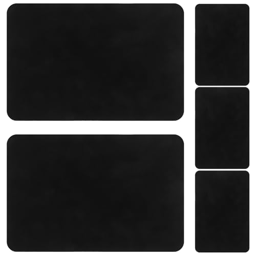 Toyvian cdクリーナー cd クリーニングクロス 拭き dvdクリーナー メガネクロス カメラレンズ テレビ 汚れ拭き 水洗い可能 5枚セット (ブラック *16.5cm )