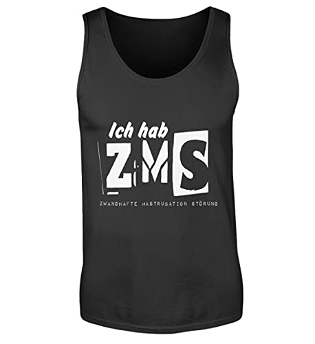 Camisa de tirantes para hombre Ich hab ZMS ropa de verano negra talla L