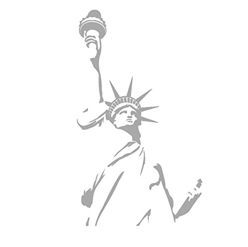 WYFCL Statue De La Liberté Autocollant Mural New York City Symbolique Sticker Mural Étanche Stickers Muraux Décalcomanies Décoration Maison 34X59Cm