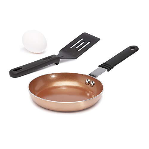 Ecolution Kitchen Extras Mini Fry Pan Set Copper Includes: 5.5in Mini Fry Pan w Spatula