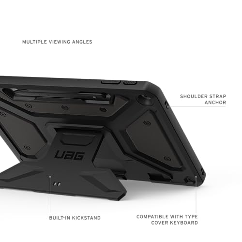 Image of Urban Armor Gear UAG Surface Pro 12 inch Case, Metropolis SE Feather-Light Rugged Protective Case /Cover Designed for Surface Pro 1st Edition 12 inch (2025) with Multi-Angle Kickstand & Pen Holder - Black