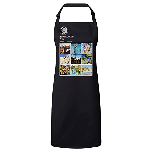 Tablier cuisine Salvador Dali surréalisme ajustable pour peintre et passionné de cuisine
