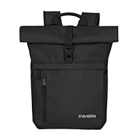 Travelite Handgepäck Rucksack, Laptop Rucksack 15,6 Zoll, BASICS, Reiserucksack Rolltop Funktion, 60 cm, 35 Liter