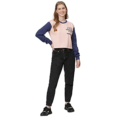 Image of Campus Sutra Cotton Women Crew Neck Sweatshirt