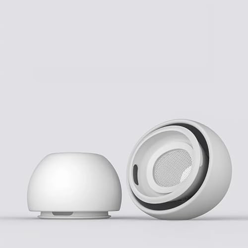 1 par de pontas auriculares brancas de substituição para AirPods Pro com orifício de redução de ruído e protetor de poeira integrado, pontas auriculares de silicone macio (branco M)