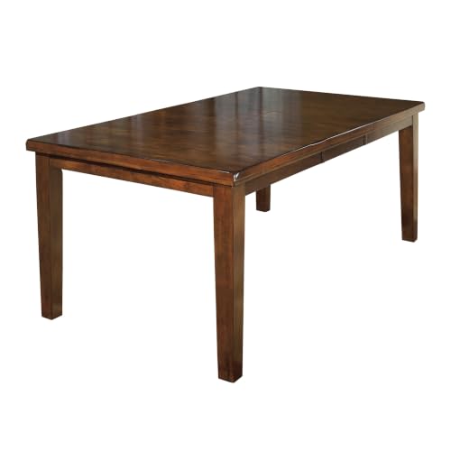 Image of Signature Design by Ashley Ralene Extendable Dining Table, With Butterfly Leaf Seats 6-8, Wood Dining Room Table for Family Meals, Burnished Brown 42 x 60-78 Inch