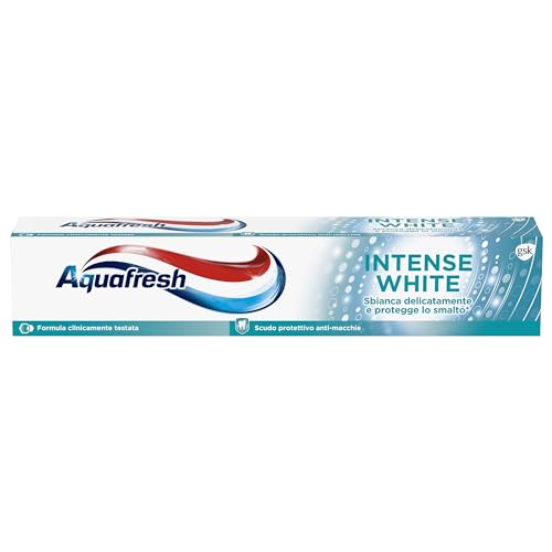 Aquafresh Intense White Dentifricio al Fluoro, Confezione da 75ml