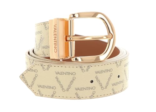 VALENTINO Liuto Logo Belt W100 Ecru/Multi/Oro - kürzbar