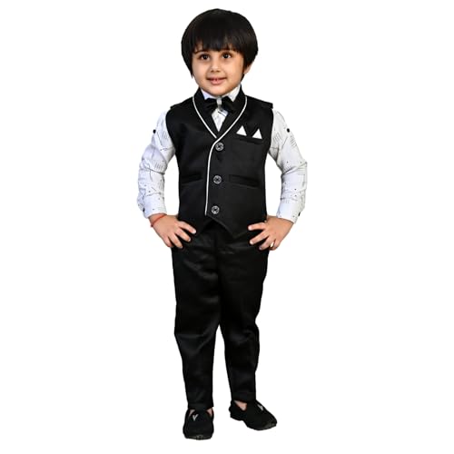 Image of Kids Ethnic Suit Set I Boy's 3-Piece Suit for Boys | Kids Party Suit Set Shirt, Pant & Waistcoat
