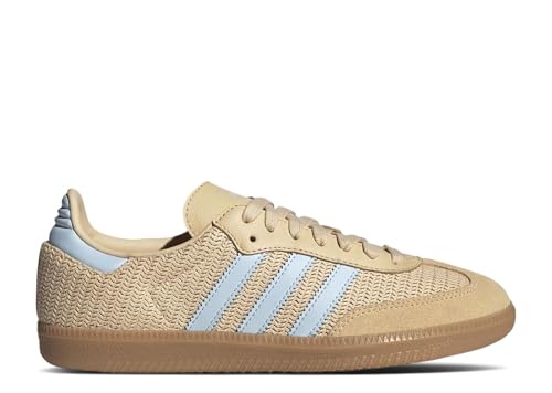 Image of adidas Originals Samba OG Women's Sneakers, Core Black /Sand Strata /Sky Tint, Size 10