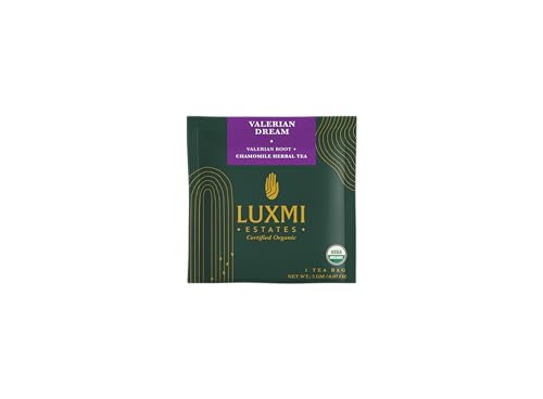 Image of LUXMI Estates Sleep Tea With Valerian Root 15 Tea Bags (30 gram) (Pack of 6), With Chamomile, Lavender & Valerian Root | Caffeine Free Tea Bags For Insomnia Anxiety & Stress Relief, Relaxation, Restful and Peaceful Sleep With Wellness Herbal Tea, 90 Cups