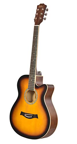Image of BLUEBERRY B40, Acoustic Guitar Kit inbuilt Truss Rod, with Bag, Strap, One Pack Strings and Picks - 40 Inch (Sunburst)