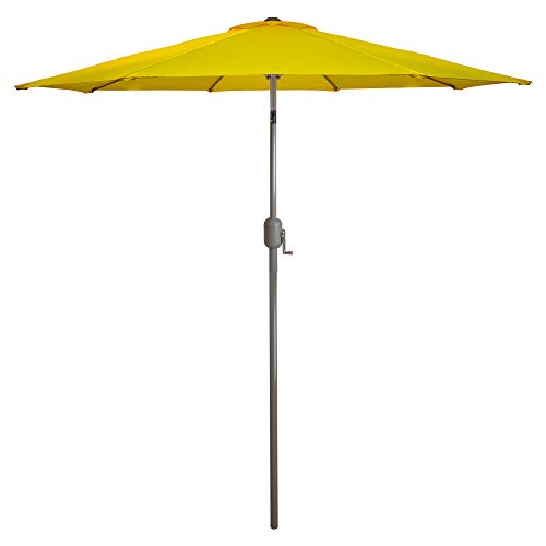 Northlight 9ft Outdoor Patio Market Umbrella with Hand Crank and Tilt, Yellow
