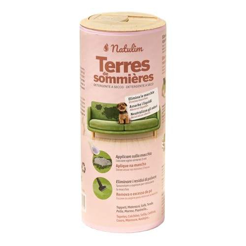 Natulim Sommier Soil - Polvere per pulizia a secco 100% naturale - Smacchiatore per divani, superfici, pavimenti e tappezzerie - Rimuove le macchie, assorbe i liquidi e neutralizza gli odori - 300g Natulim Sommier Soil - Polvere per pulizia a secco 100% naturale - Smacchiatore per divani, superfici, pavimenti e tappezzerie - Rimuove le macchie, assorbe i liquidi e neutralizza gli odori - 300g