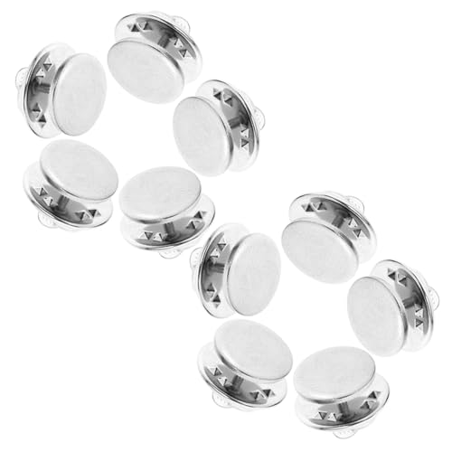 NOLITOY 1set Brooch Back Clutch Locking Pins Durable Replacement for Craft Making Easy to Use Accessory for Badges Hats and Clothing 10pcs