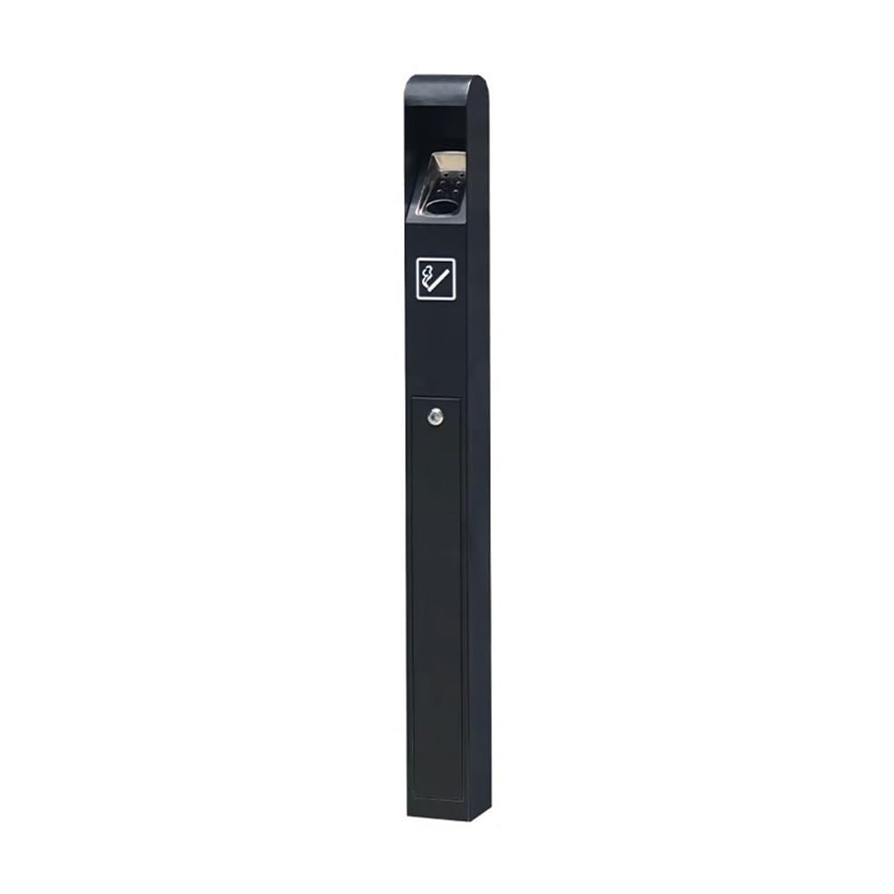 OWOHYG Ashtray Trash Can Standing With Lock Ash Column Corridor Stainless Steel Baked Enamel Cigarette Butt Collection.