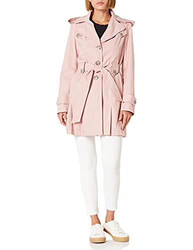 Via spiga women's single breasted belted trench coat with hood Clearance