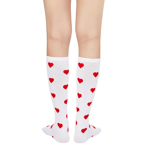Image of Zando Knee High Socks for Women Striped Athletic Long Tall Tube Socks Outdoor Sports Casual Thigh High Stockings