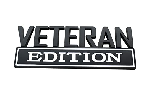 Image of 1x 7 Large Veteran Edition VA Emblem Badges Decal Car Flag Decal Military Replacement for F150 F250 F350 Chevy Silverado 1500 2500 Chevrolet C10 C15 ((White)
