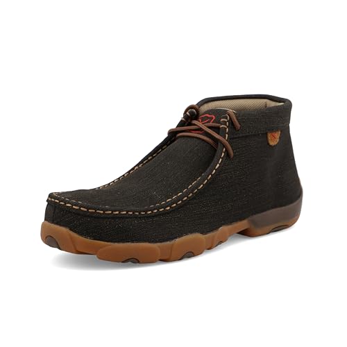 Twisted X Men's Work Chukka Driving Moc, Moc Toe Steel Toe, Charcoal, 11.5 M