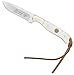 Puma SGB Caping Smooth White Bone Knife with Leather Sheath