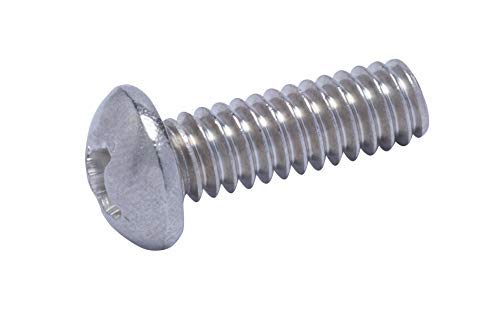 1/4"-20 X 3/4" Stainless Phillips Round Head Machine Screw, (25pc), Coarse Thread, 18-8 (304) Stainless Steel, by Bolt Dropper