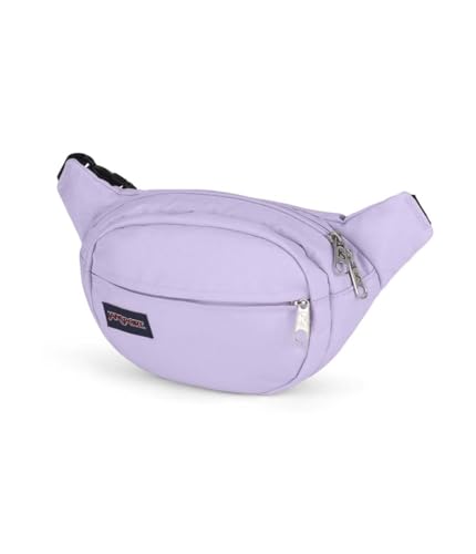 Image of JanSport Fifth Avenue Fanny Pack Crossbody Bags for Women, Men - Stylish, Durable Waist Bag with Adjustable Belt, Main Zippered Pocket, Quick Stash Pocket, Travel Essentials, Pastel Lilac