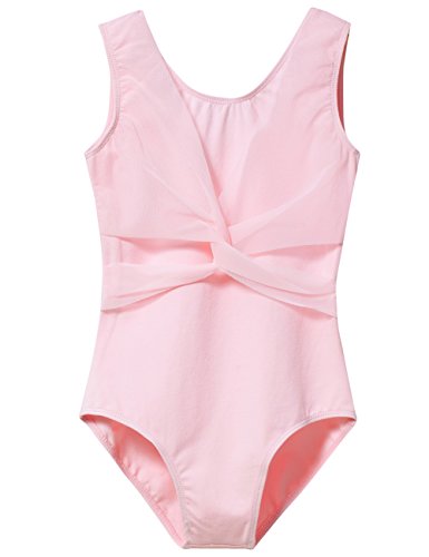 MdnMd Tank Mesh Cross Front Gymnastic Ballet Dance Leotard for Girls Children