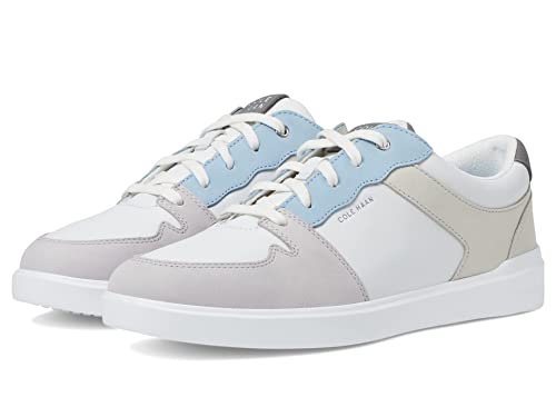 Cole Haan Grand Crosscourt Modern Tennis Sneaker Optic White/Silver Birch/Blue Bell/Hazy Purple/City Skyline 8.5 B (M)
