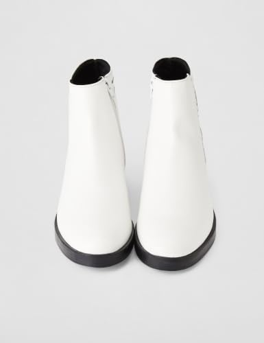 Image of ELLE Women Studded Low Block Heel Ankle Boots with Side Zipper