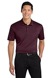 Port Authority Silk Touch Performance Polo Shirt, L, Maroon