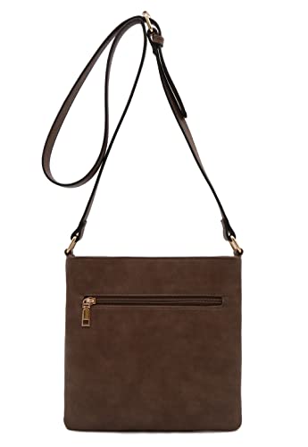 Medium Size Solid Modern Classic Crossbody Bag with Gold Plate3