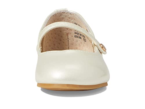 NINA Girl's Fernanda (Toddler/Little Kid/Big Kid) Ivory Liquid Patent 4 Big Kid M2