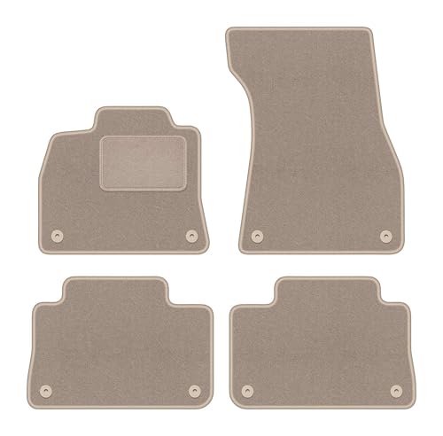Tapis de voiture Audi e-Tron 2018- set 4 pièces velours beige accessoires auto
