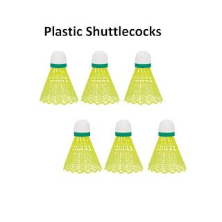 Mahi Enterprise Badminton Nylon Shuttlecock with Heavy Cork with Excellent Flite, Kids Beginner's Practice Shuttle Cocks Set of 6 Piece