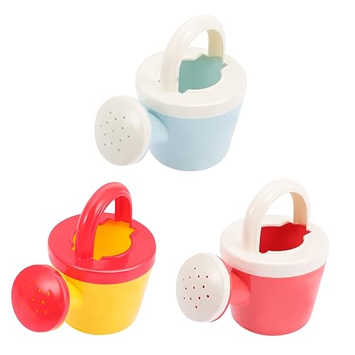 Kisangel 3piezas Juguetes Chorro De Agua De Regadera Infantil para Actividades Al Aire como Playa Jardinería y Baño Color Amarillo Rojo y Azul Juguetes De Playa