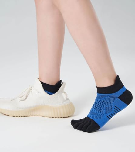 Toe Socks for Men and Women Coolmax Five Finger No Show High Performance Athletic Running 3 Pairs4