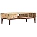 Produktbild vidaXL Mangoholz Massiv Couchtisch 1 Schublade 3 offene Fächer Wohnzimmertisch Kaffeetisch Sofatisch Holztisch Tisch Beistelltisch 110x55x40cm