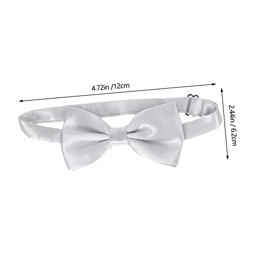 Set elegante hombre moño y fajín plateado miniatura 2