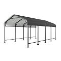 Nordivale 12x20 FT Metal Steel Carport, Heavy Duty Outdoor Car Canopy Shelter for Auto Vehicles, Reinforced Frame and Strong Base for Pickup Trucks, Cars, SUVs, Tractors, Boats.