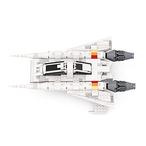 Wanzpits Moc 48610 Starship Ultimate Collector Series Space Buck Rogers Starfighter Building Block Ship Star Warship Advanced Collectible Starship Model Building Kit,White 548Pcs #TOP1