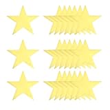 QUARKZMAN Gold Stars Cutouts Dekoration, 24 Stück 6 Doppelseitig Bedruckte Papiersterne Ausschnitte Konfetti Kartonsterne Dekorationen für Pinnwand Wand Klassenzimmer Party