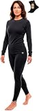 MERINNOVATION 100% Merino Unterwäsche Damen Set Leicht, Mittelgewicht, Thermounterwäsche Merinowolle, Langarm Shirt