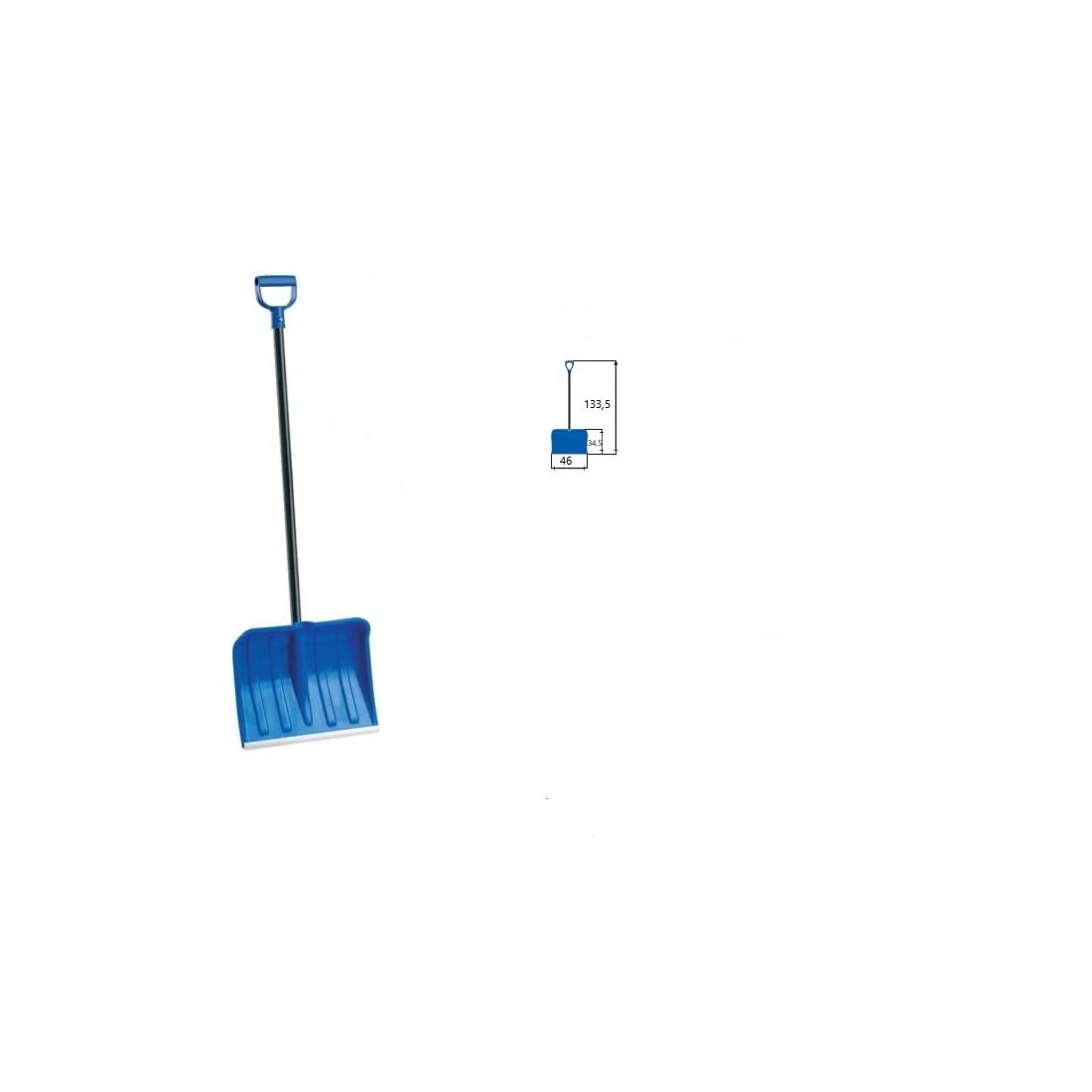 S&M 544019 Pelle à Neige Hybride Bleu Feuille 46 cm avec Manche Composite