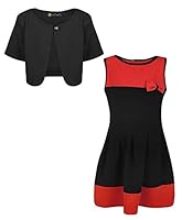 Algopix Similar Product 12 - LOTMART Girls Bow Skater Dress Bundle