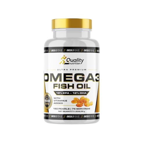 Omega 3 Quality Nutrition | Fish Oil, EPA + DHA | Con Vitamina E
