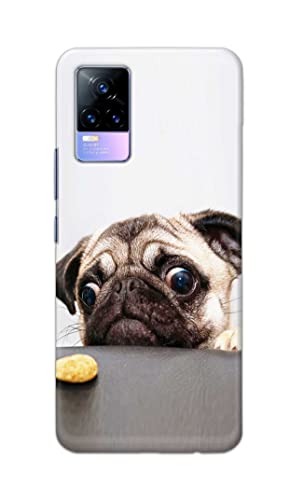 Image of PRINTFIDAA� Printed Hard Back Cover Case for Vivo Y73 | Vivo V21e 4G Back Cover (Pug Dog) -2808