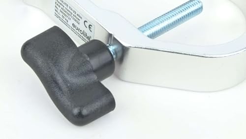 1 x Eurolite TH-22 SLIM silber Theaterhaken Scheinwerferhaken Montagehaken für 50 mm Rohr I Maximallast WLL 50 kg