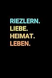  Riezlern: Notizbuch, Notizblock, Notebook  Punktraster, Punktiert, Dotted  120 Seiten, DIN A5 (6x9 Zoll)  Notizen, Termine, Ideen, Skizzen, ... Dorf, Metropole, Region, Liebe und Heimat